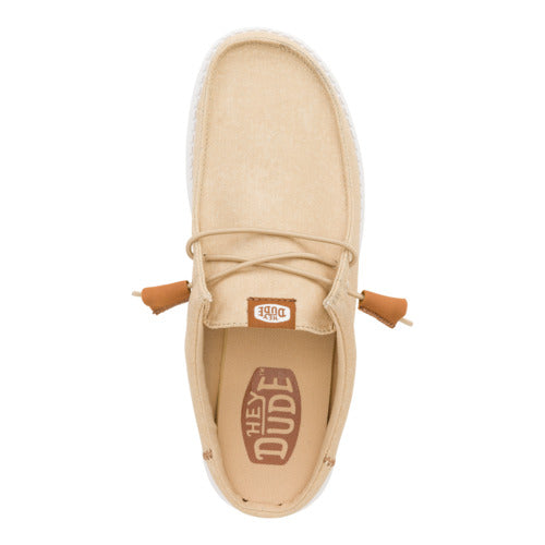 Wally Slip Stretch Canvas - Tan/White - Image 6