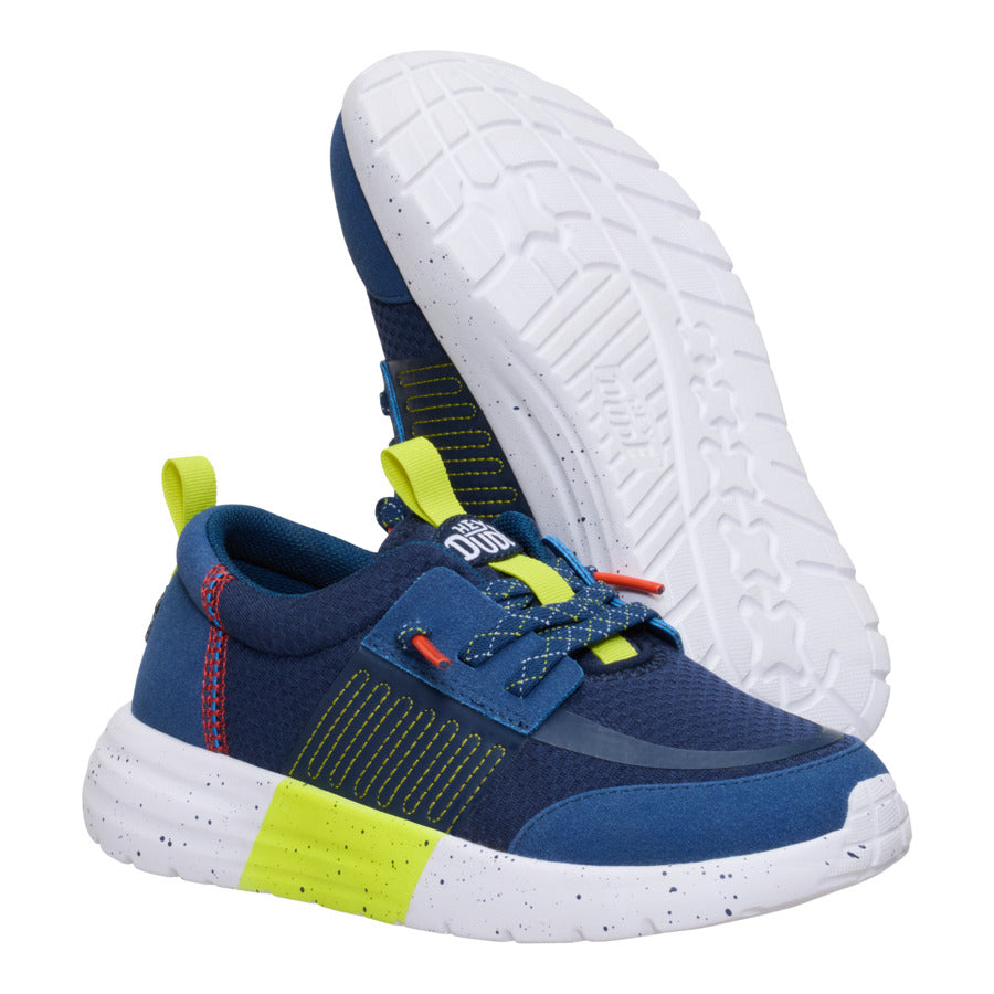 Sirocco Play Youth Sport Stripe - Navy/Lime - Image 3